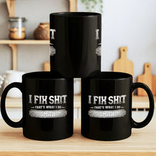 Load image into Gallery viewer, Personalized Black Mug Custom Quote Gift for Dad Handyman