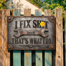 Load image into Gallery viewer, Personalized Metal Sign Custom Name Handyman Gift for Dad