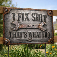 Load image into Gallery viewer, Personalized Metal Sign Custom Name Handyman Gift for Dad