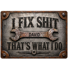 Load image into Gallery viewer, Personalized Metal Sign Custom Name Handyman Gift for Dad