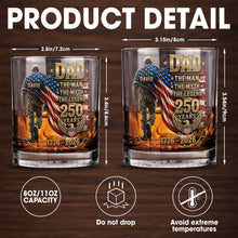 Load image into Gallery viewer, Personalized Custom Whiskey Glass American Flag Gift for Dad