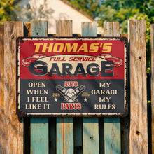 Load image into Gallery viewer, Personalized Vintage Metal Sign for Dad Garage Decor Gift