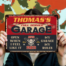 Load image into Gallery viewer, Personalized Vintage Metal Sign for Dad Garage Decor Gift
