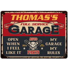 Load image into Gallery viewer, Personalized Vintage Metal Sign for Dad Garage Decor Gift