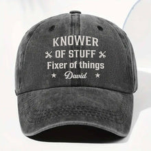Load image into Gallery viewer, Personalized Denim Cap for Dad with Custom Text - Great Gift