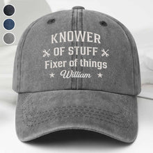 Load image into Gallery viewer, Personalized Denim Cap for Dad with Custom Text - Great Gift