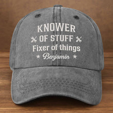 Load image into Gallery viewer, Personalized Denim Cap for Dad with Custom Text - Great Gift