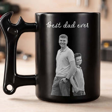 Load image into Gallery viewer, Personalized Wrench Handle Coffee Mug Custom Photo Gift for Dad