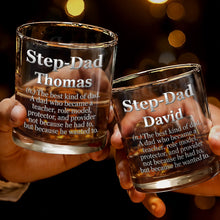 Load image into Gallery viewer, Personalized Custom Whiskey Glass for Step Dad Gift Idea