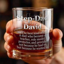 Load image into Gallery viewer, Personalized Custom Whiskey Glass for Step Dad Gift Idea