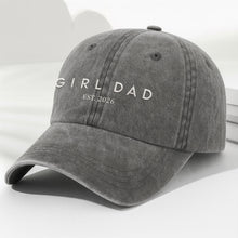 Load image into Gallery viewer, Personalized Washed Denim Cap Custom Year Gift for Dad