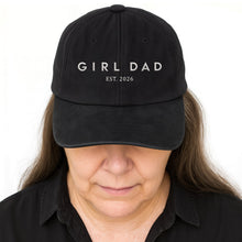 Load image into Gallery viewer, Personalized Washed Denim Cap Custom Year Gift for Dad