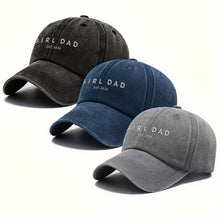 Load image into Gallery viewer, Personalized Washed Denim Cap Custom Year Gift for Dad