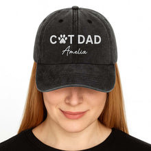 Load image into Gallery viewer, Personalized Dog Dad Denim Cap Custom Name Gift for Him