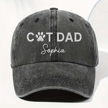 Load image into Gallery viewer, Personalized Dog Dad Denim Cap Custom Name Gift for Him