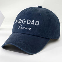 Load image into Gallery viewer, Personalized Dog Dad Denim Cap Custom Name Gift for Him
