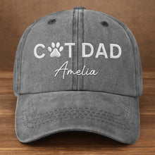 Load image into Gallery viewer, Personalized Dog Dad Denim Cap Custom Name Gift for Him
