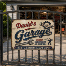 Load image into Gallery viewer, Personalized Garage Metal Sign Custom Name Gift for Dad