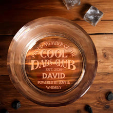Load image into Gallery viewer, Personalized Engraved Whiskey Glass Custom Name Gift for Dad