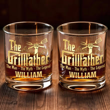 Load image into Gallery viewer, Personalized Whiskey Glass Custom Name for Dad Grill Lover Gift