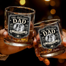Load image into Gallery viewer, Personalized Custom Whiskey Glass with Photo Upload Gift for Dad