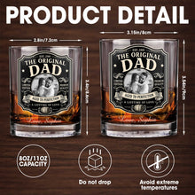 Load image into Gallery viewer, Personalized Custom Whiskey Glass with Photo Upload Gift for Dad