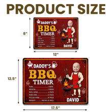 Load image into Gallery viewer, Custom BBQ Timer Metal Sign with Photo for Dad Gift