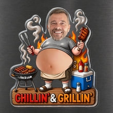 Load image into Gallery viewer, Personalized Squishy Acrylic Fridge Magnet for Dad - Funny BBQ Gift
