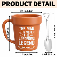 Load image into Gallery viewer, Personalized Gardening Legend Plant Pot Ceramic Mug Gift for Dad