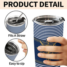Load image into Gallery viewer, Personalized Nautical 20oz Tumbler Custom Name Gift for Dad