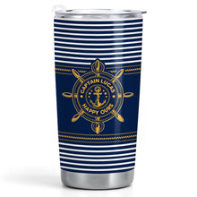 Load image into Gallery viewer, Personalized Nautical 20oz Tumbler Custom Name Gift for Dad