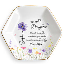 Load image into Gallery viewer, Personalized Hexagonal Jewelry Dish Custom Gift for Daughter