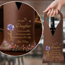 Load image into Gallery viewer, Personalized Leather Wine Bag Custom Name Gift for Daughter