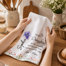 Load image into Gallery viewer, Personalized Kitchen Towel Custom Name Gift for Daughter