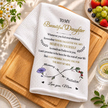 Load image into Gallery viewer, Personalized Kitchen Towel Custom Birth Month Flowers Gift for Daughter