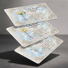 Load image into Gallery viewer, Personalized Aluminum Wallet Card Gift for Daughter Wedding Day