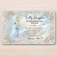 Load image into Gallery viewer, Personalized Aluminum Wallet Card Gift for Daughter Wedding Day