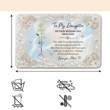 Load image into Gallery viewer, Personalized Aluminum Wallet Card Gift for Daughter Wedding Day