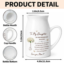 Load image into Gallery viewer, Personalized Ceramic Flower Vase Gift for Daughter Wedding Day