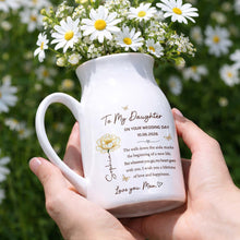 Load image into Gallery viewer, Personalized Ceramic Flower Vase Gift for Daughter Wedding Day