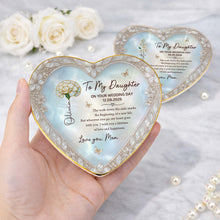 Load image into Gallery viewer, Personalized Heart Jewelry Dish Custom Name Gift for Bride