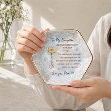 Load image into Gallery viewer, Personalized Ceramic Jewelry Dish Custom Flower Gift for Daughter
