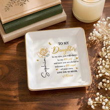 Load image into Gallery viewer, Personalized Ceramic Jewelry Dish Custom Name Gift for Daughter