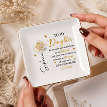 Load image into Gallery viewer, Personalized Ceramic Jewelry Dish Custom Name Gift for Daughter