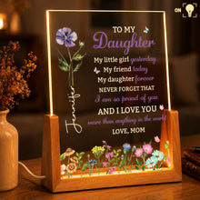 Load image into Gallery viewer, Personalized Acrylic Night Light with Wooden Base for Daughter Gift