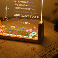 Load image into Gallery viewer, Personalized Acrylic Night Light with Wooden Base for Daughter Gift