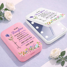 Load image into Gallery viewer, Personalized LED Pocket Mirror Custom Name Gift for Daughter