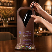 Load image into Gallery viewer, Personalized Leather Wine Bag Custom Name Gift for Daughter