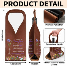 Load image into Gallery viewer, Personalized Leather Wine Bag Custom Name Gift for Daughter