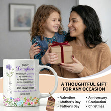 Load image into Gallery viewer, Personalized Floral Butterfly Coffee Mug Custom Gift for Daughter